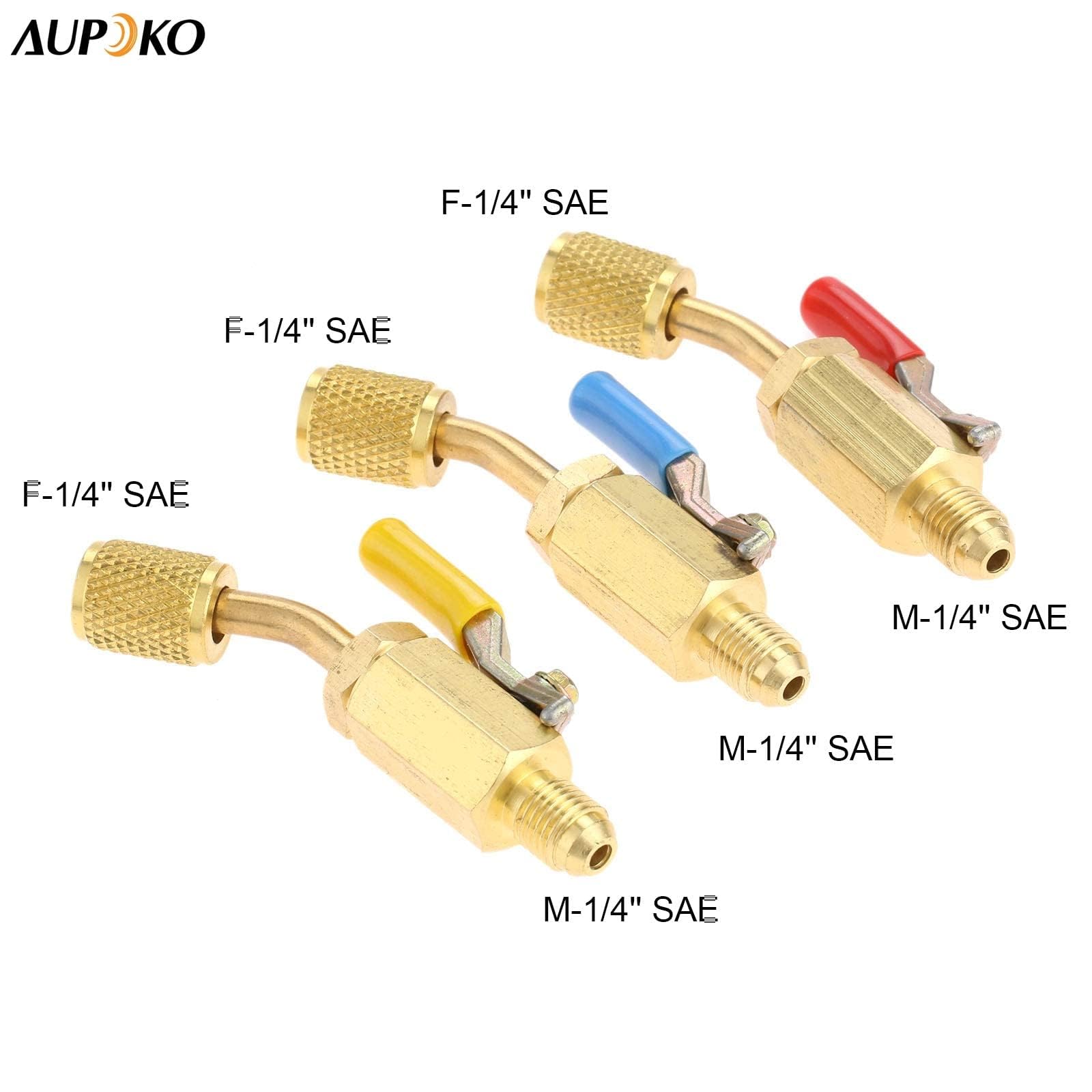 Aupoko color coded valve handles for easy identification and controlled refrigerant shut-off