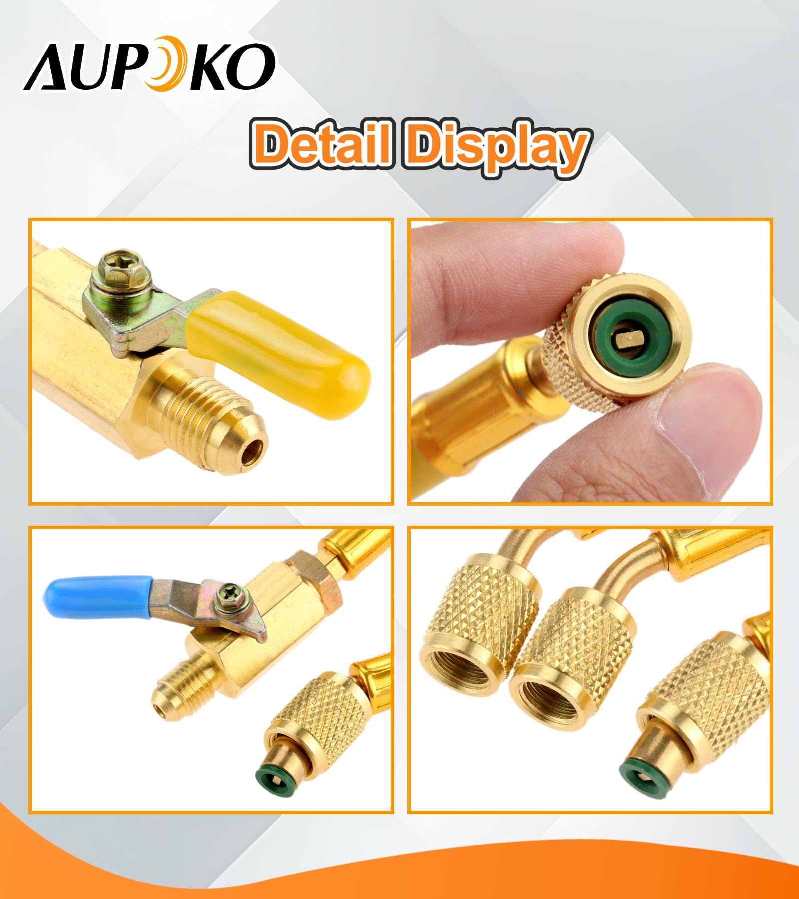Aupoko HVAC toolkit ready for refrigerant charging and system checks.