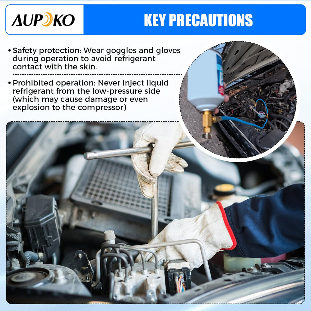 Aupoko 13mm low-side adapter supports R134A charging