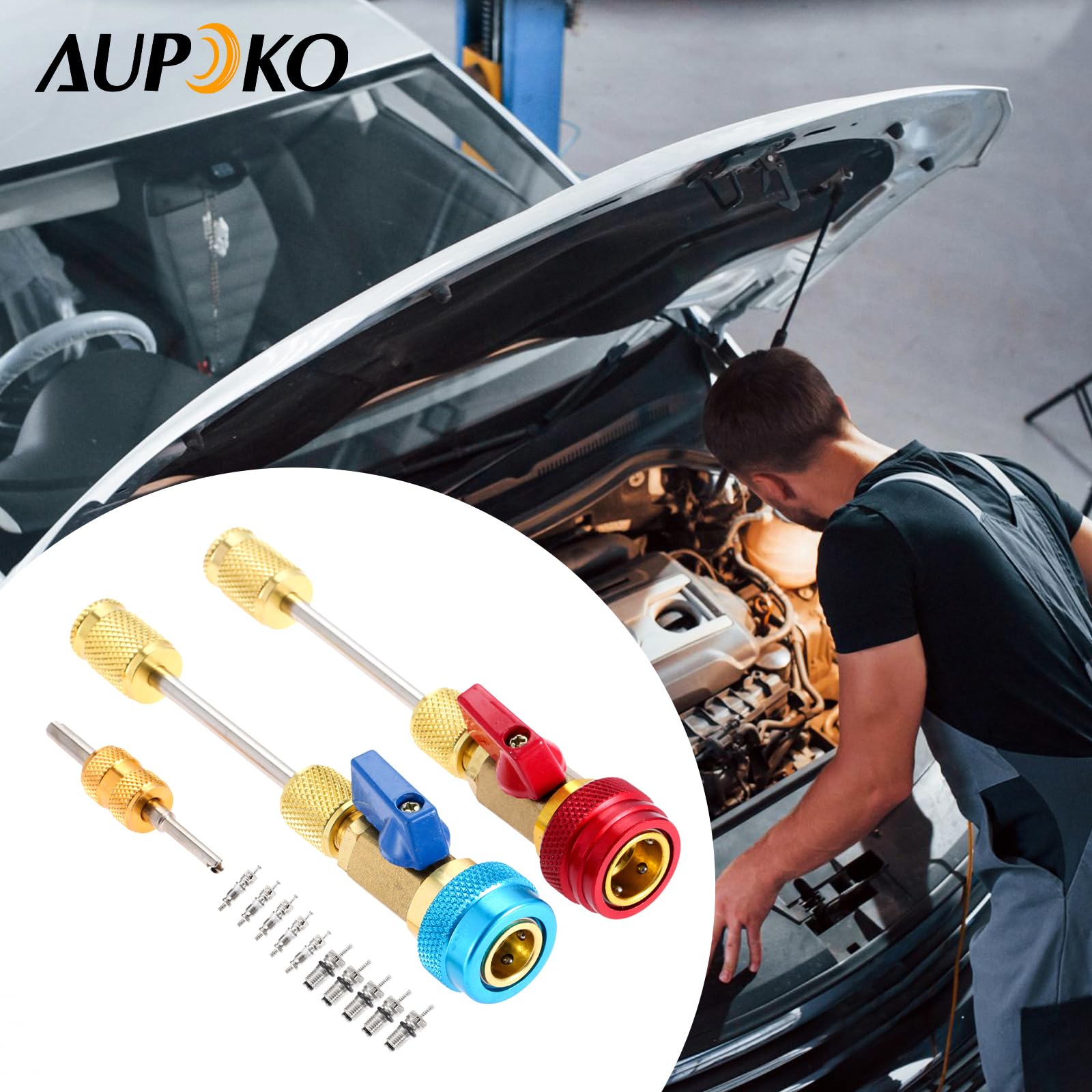 Aupoko R134A valve cores pack ready for quick replacements