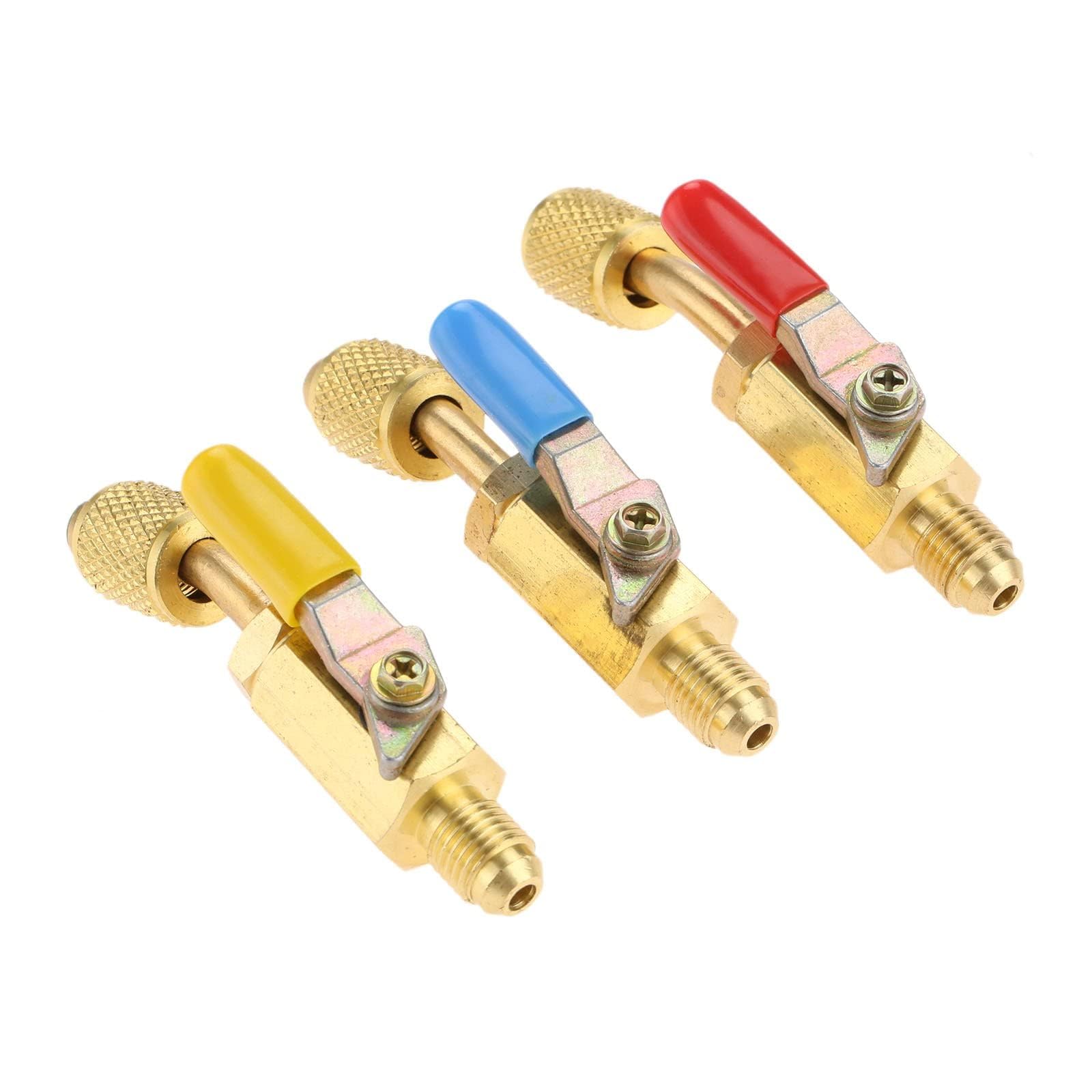 Aupoko refrigerant ball valve 1-4 inch for HVAC charging hoses, precise flow control
