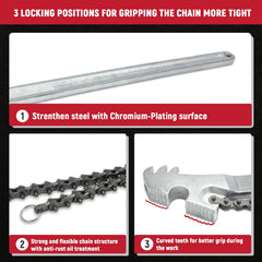 AUPREX CR-V steel drop-forged construction for durability under heavy use.