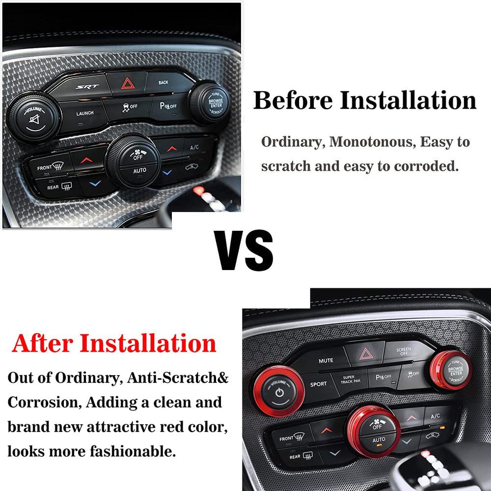 Auprite red ac switch cover for Challenger improves grip and appearance with easy install