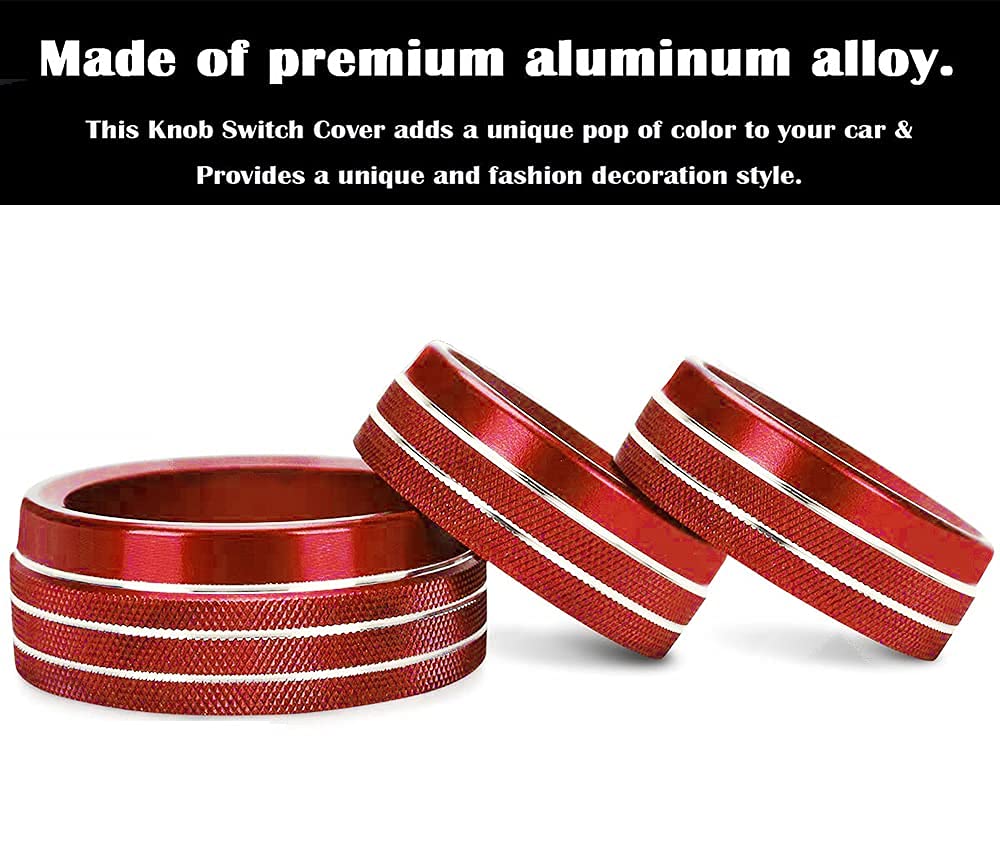Auprite red CD button ring enhances touch area and matches red interior accents