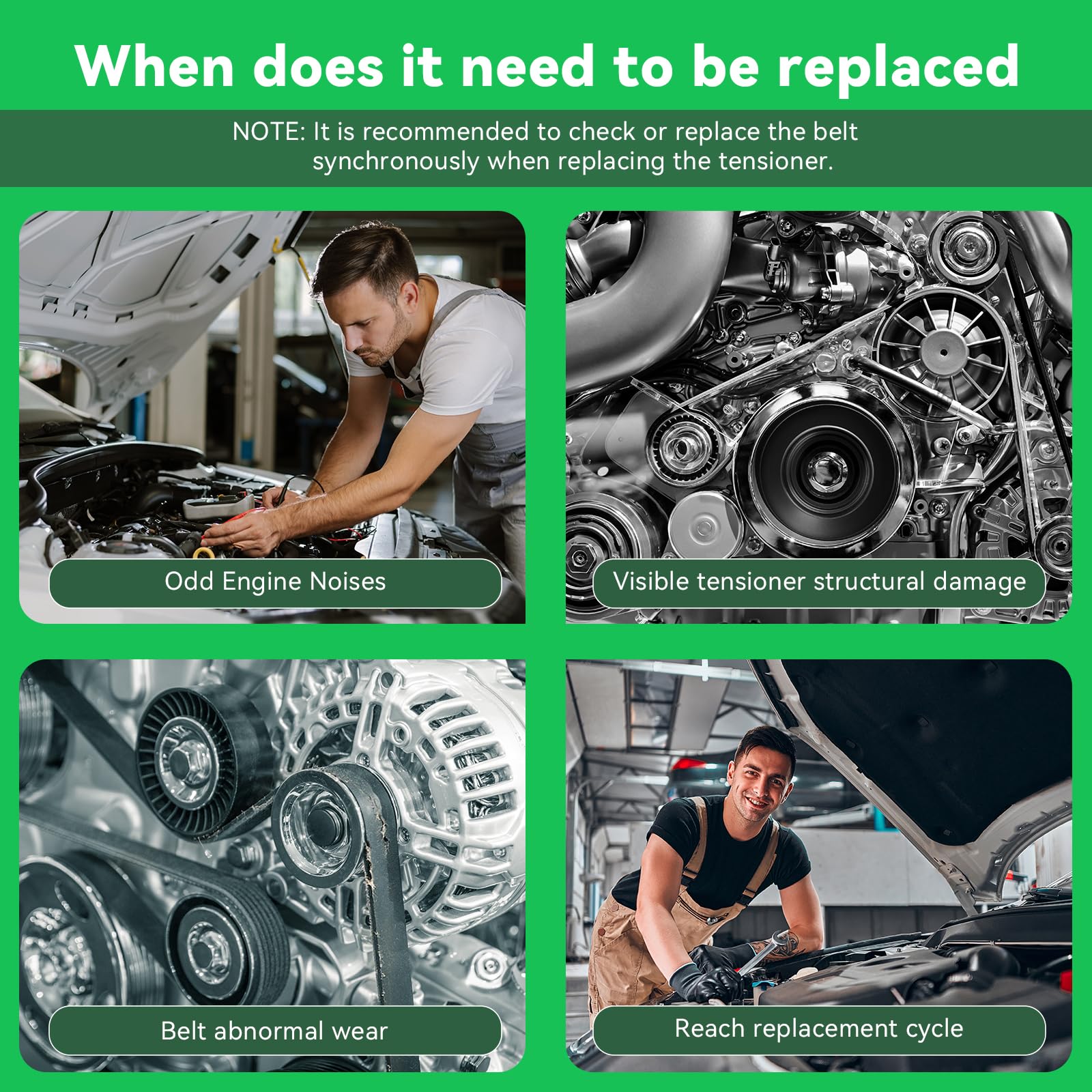 AUQDD serpentine belt tensioner unit supports consistent power delivery under heavy loads.