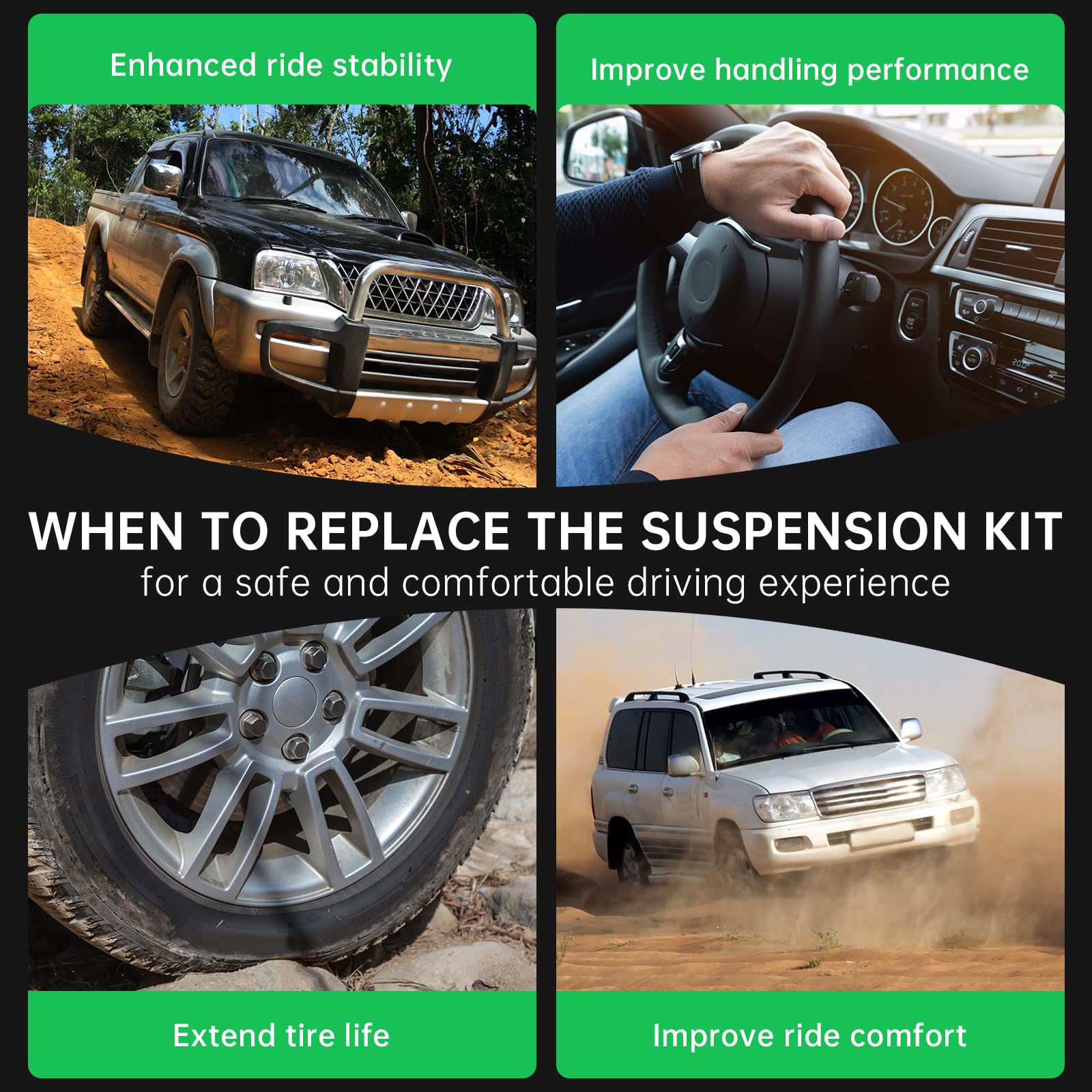 AUQDD inner tie rod end link enhances steering precision (passenger side).