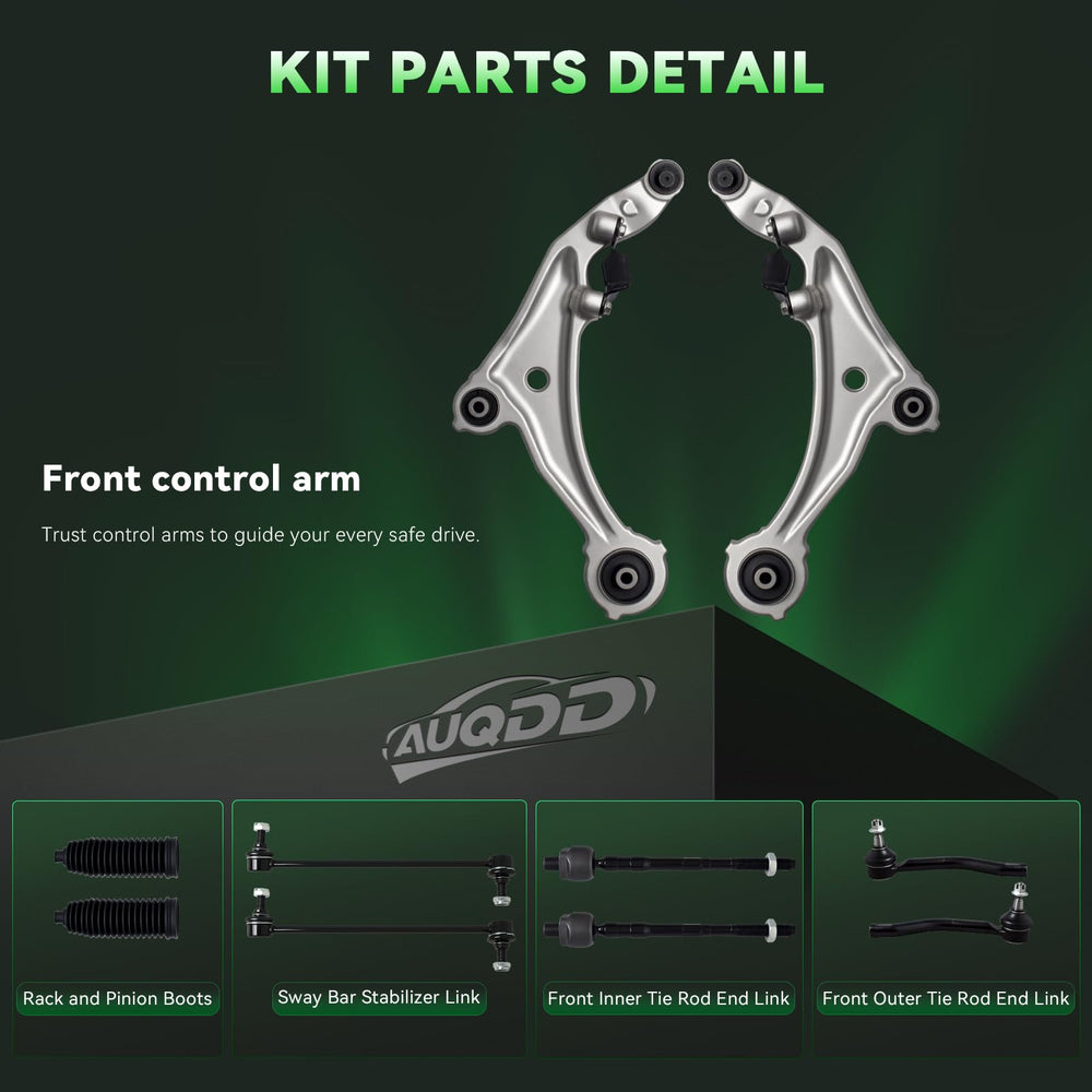 AUQDD front outer tie rod end link ES800357 for precise steering alignment