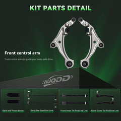 AUQDD front outer tie rod end link ES800357 for precise steering alignment