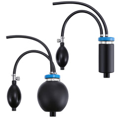 Aurelema universal intake adapter with blue bladder for automotive testing.