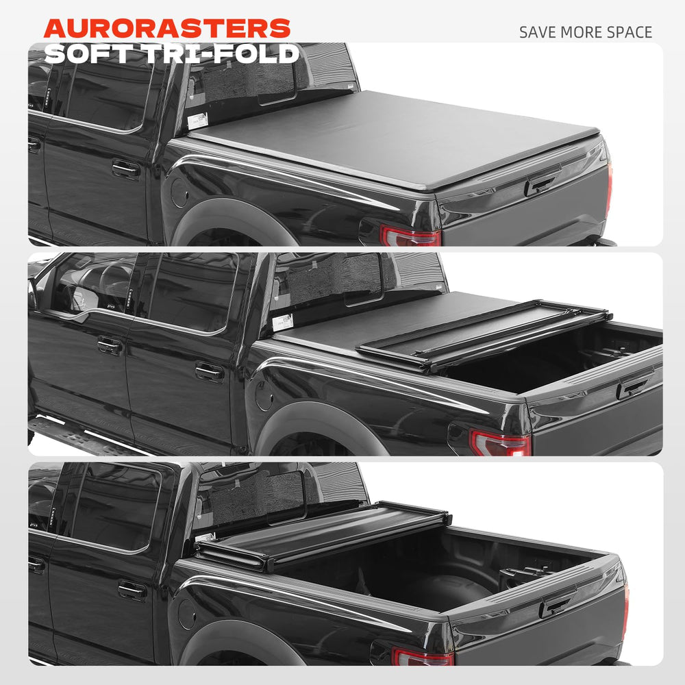Aurorasters crossbars provide sturdy support when the tonneau is unfolded.