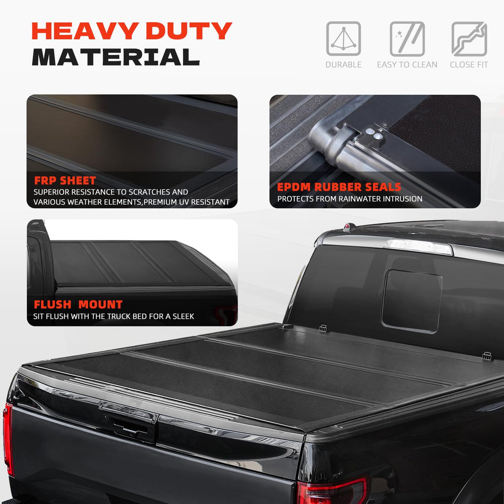 Aurorasters low-profile cover fully folded for maximum cargo visibility and access.