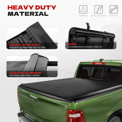 Tailgate latch system on Aurorasters cover securing the bed when closed.