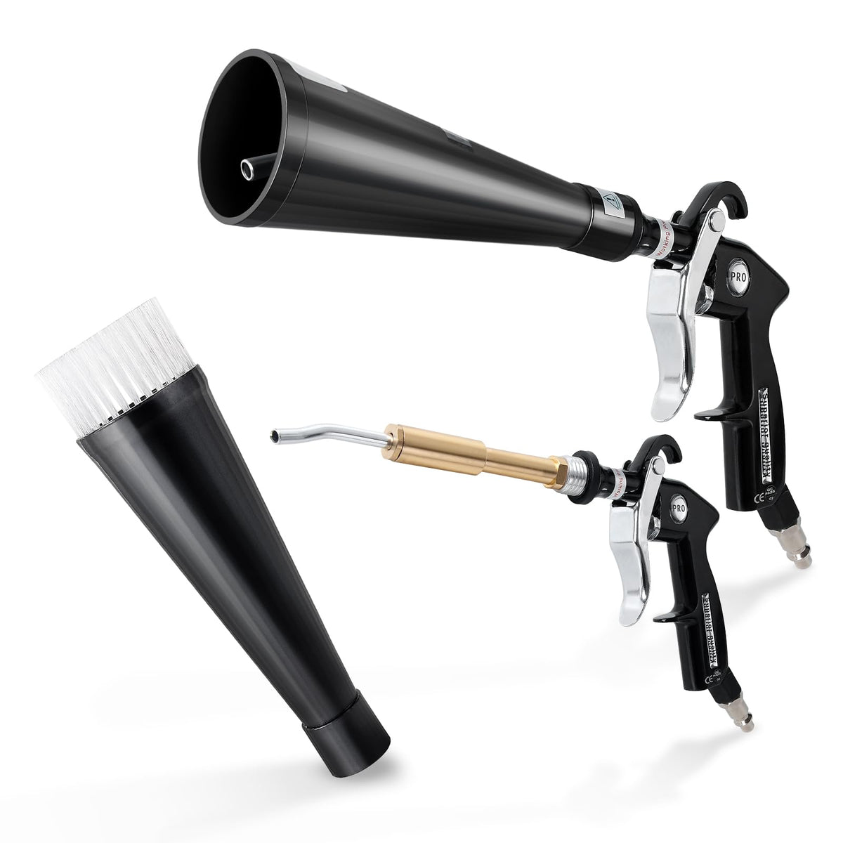 Aurorasters Tornado car cleaning gun front view showing durable aluminum body for tough jobs.