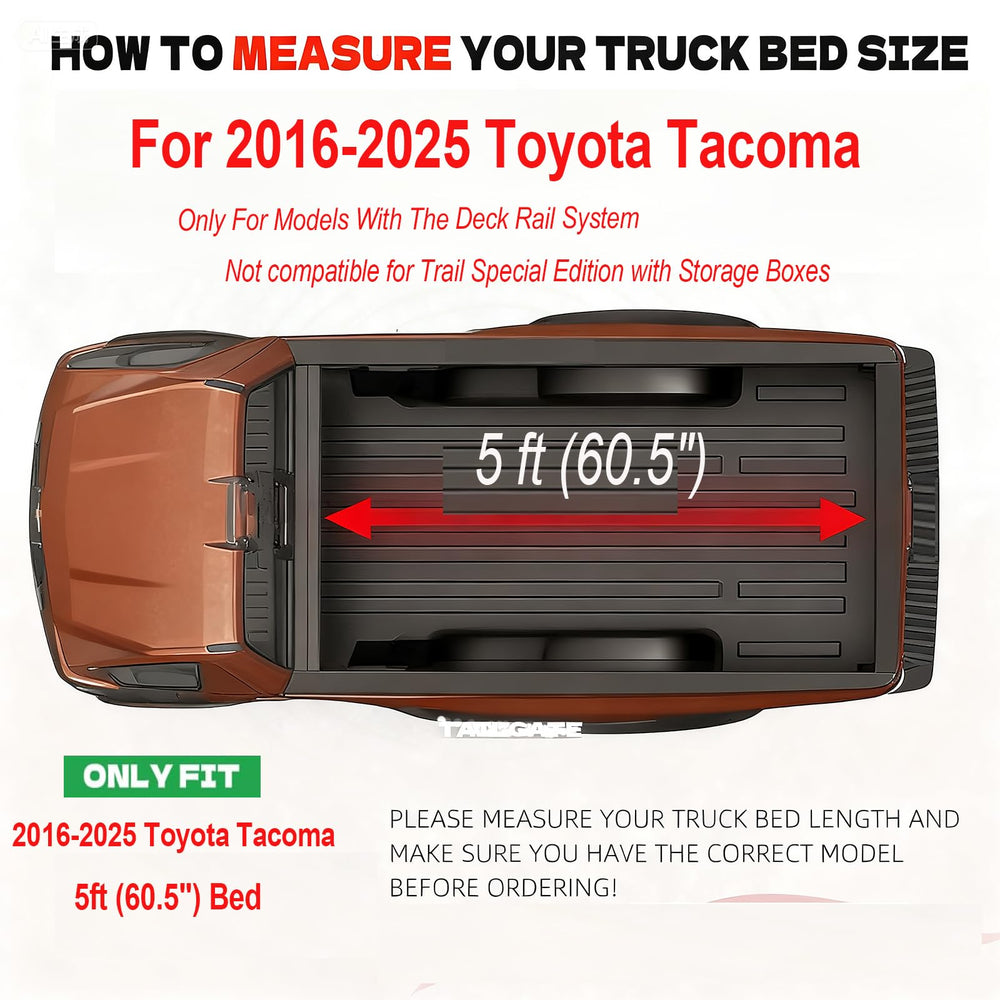 Aurorasters 60-5-inch bed fit for Tacoma highlights precise compatibility