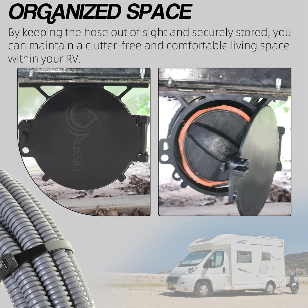 Easy-to-use caps help keep your RV storage clean and organized.