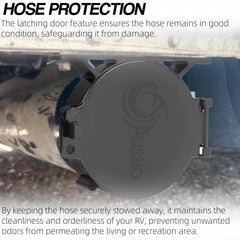 Compact black cap design blends with RV gear while providing protection.