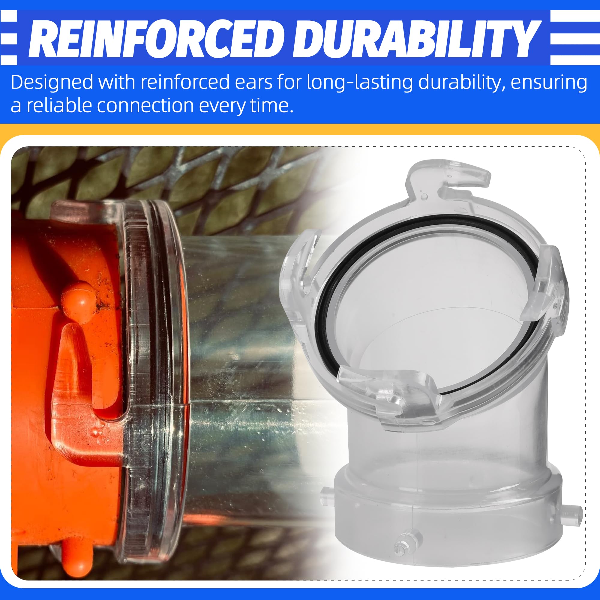 Aussio reinforced ears provide durable, long-lasting connections.