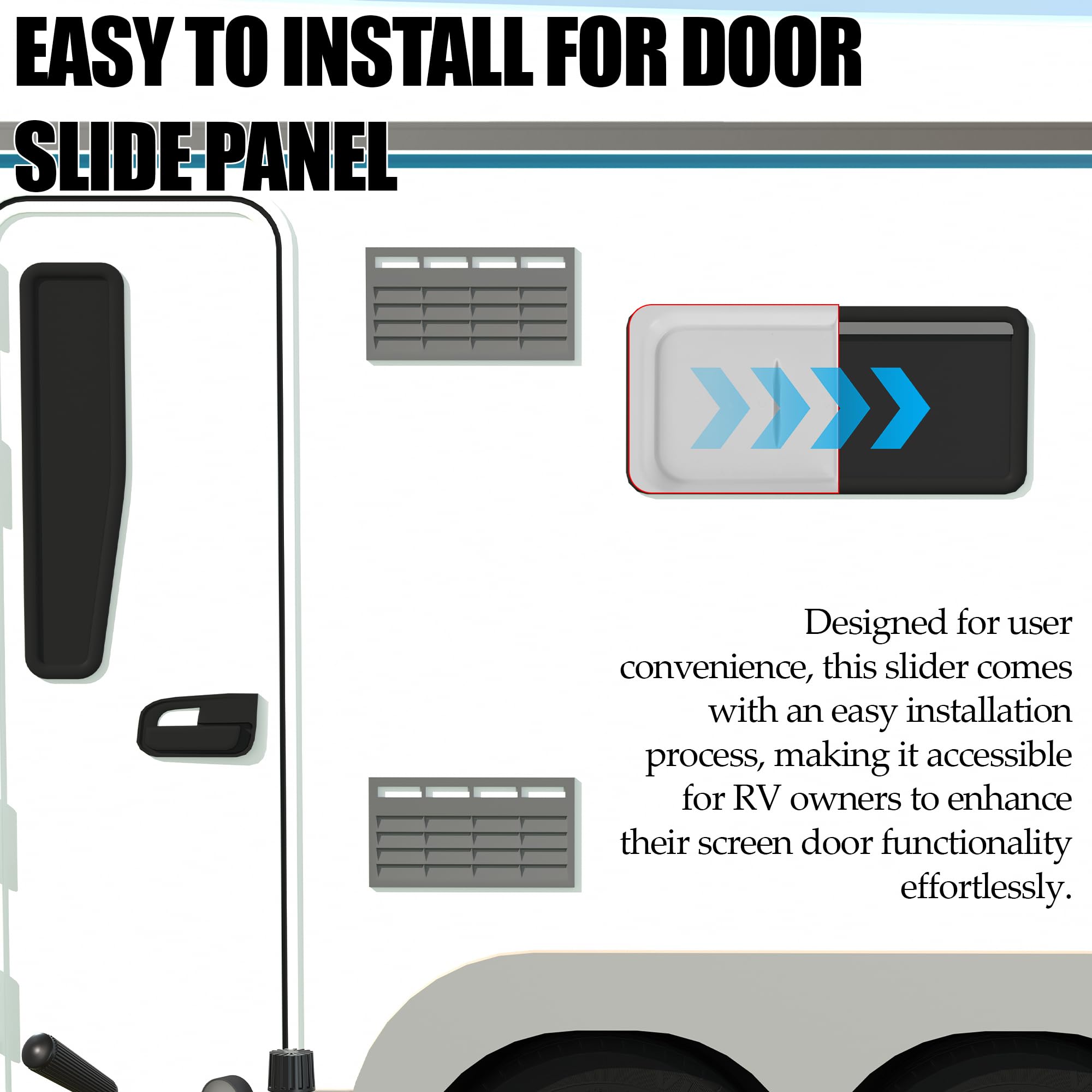 Aussio RV latch handle installation - easy setup for secure RV entry.