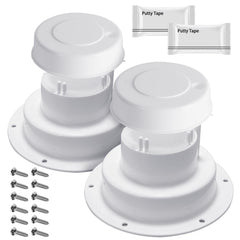 Aussio RV vent cap kit assembly demonstrates complete replacement for secure roof protection.