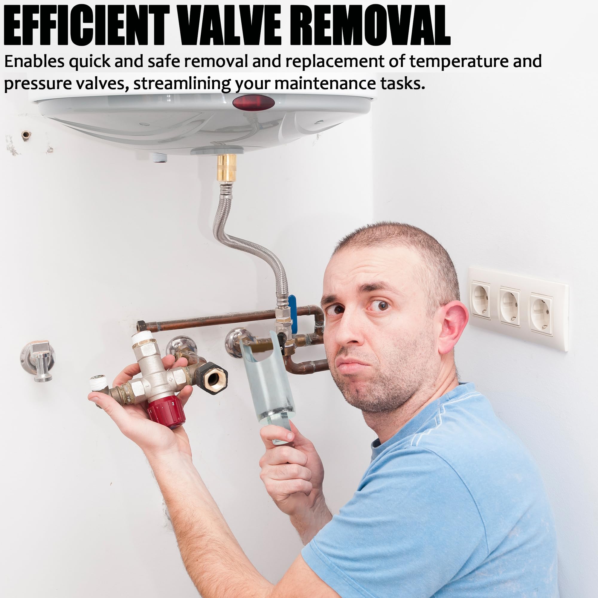 Aussio extended-reach design aids leverage during valve removal