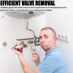 Aussio extended-reach design aids leverage during valve removal