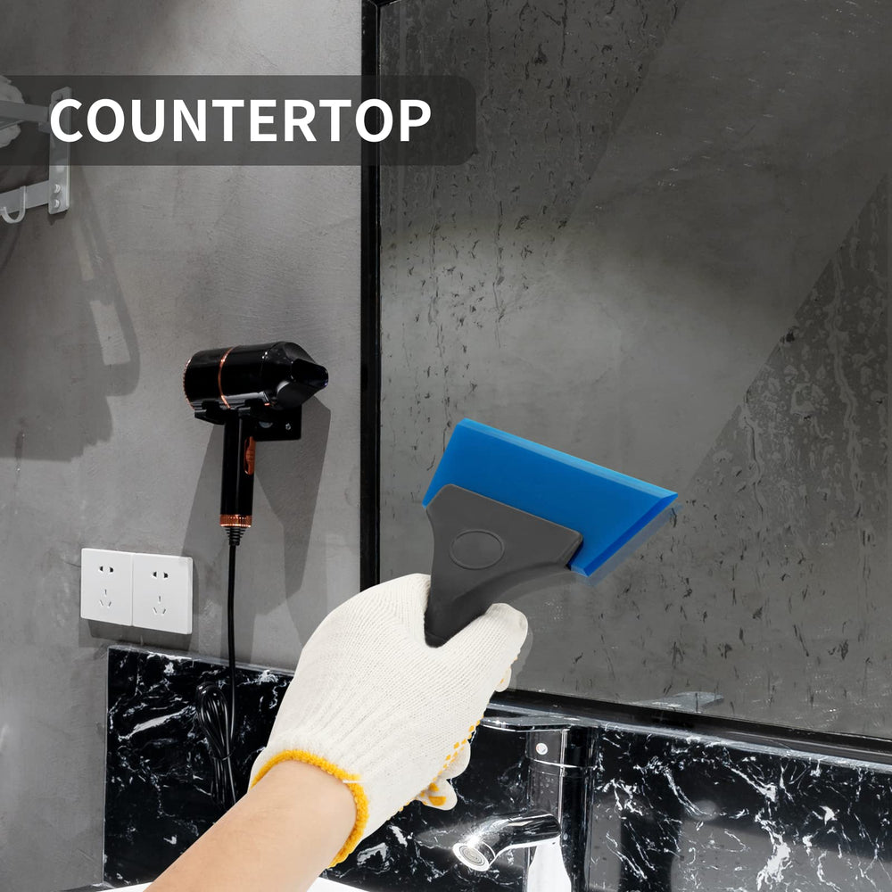 AUSZUOI 5inch silicone blade squeegee cleans shower doors.