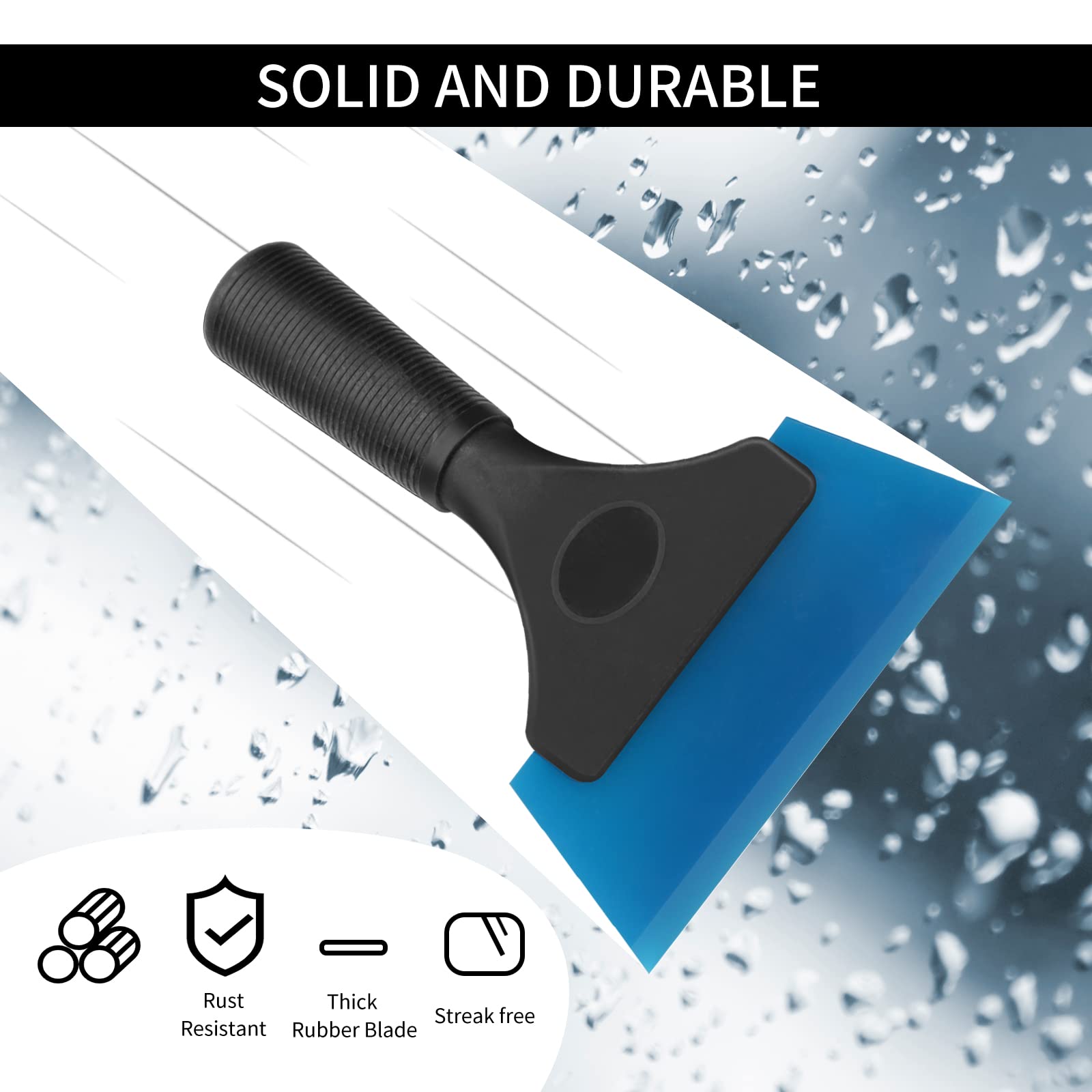 AUSZUOI red squeegee ideal for fast car glass touch-ups.