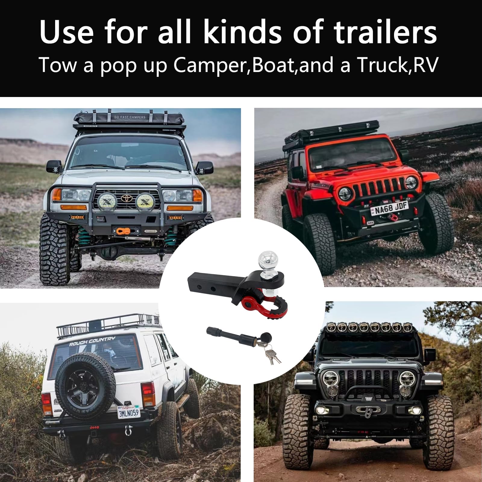 AUTDOUR wide towing compatibility for boats, trailers, RVs, and more.