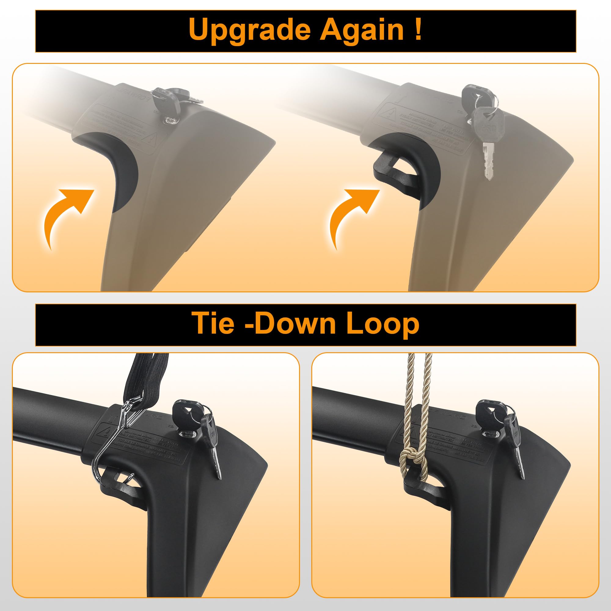 Autekcomma RAV4 cross bars lock mechanism close-up illustrating anti-theft feature
