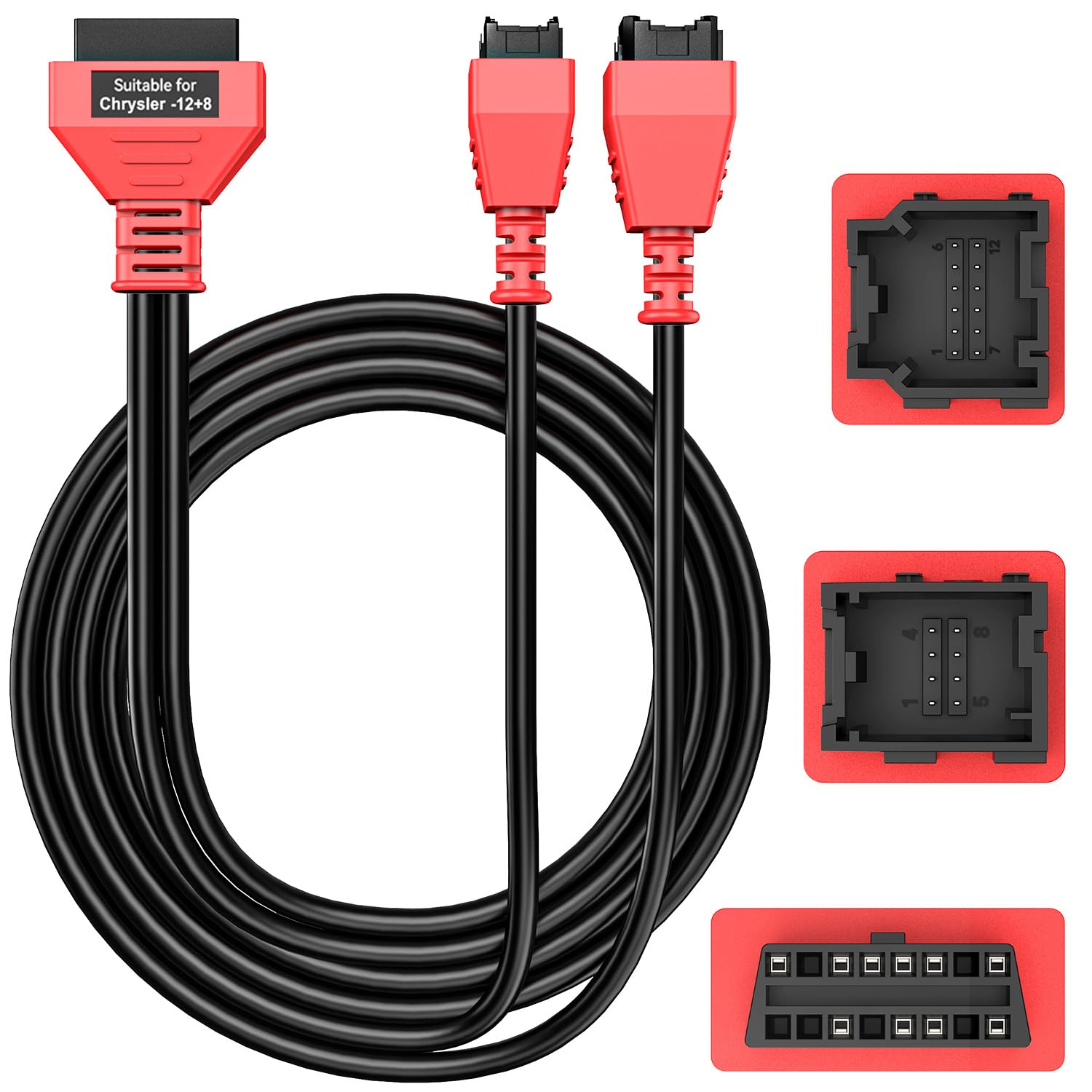 Autel 12+8 cable for Chrysler with extended 80cm reach for easier diagnostics