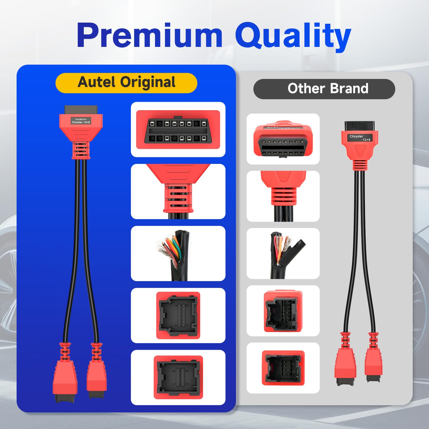 Autel 12+8 cable Chrysler SGW compatibility for FCA vehicles