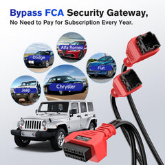 Autel 12+8 cable showing SGW bypass capability for Dodge vehicles