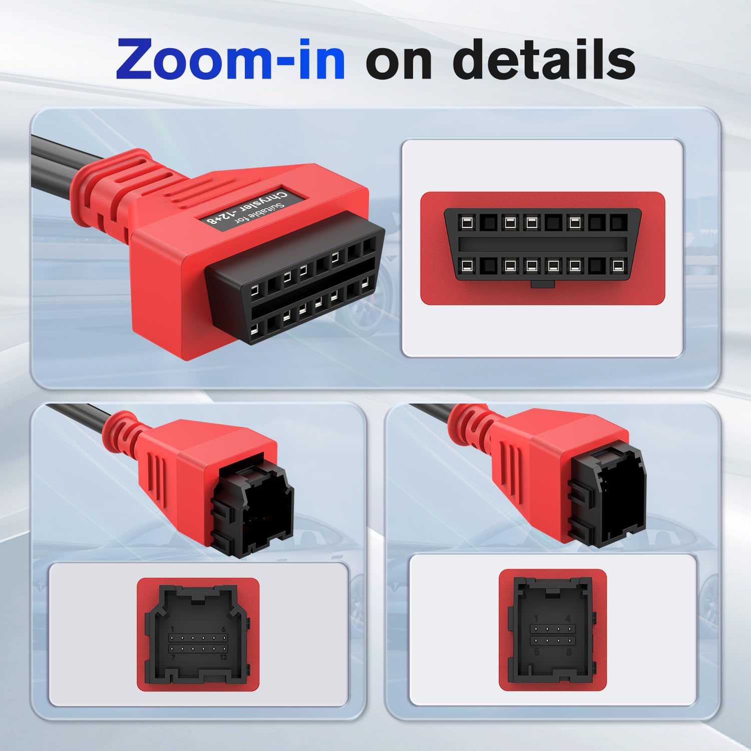 Autel 12+8 cable plug-and-play installation illustration