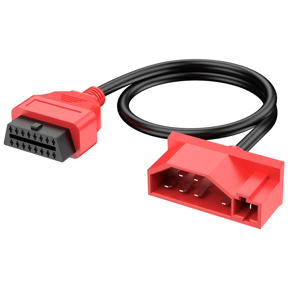 Autel 7pin OBD1 to OBD2 adapter connector close-up for Ford diagnostics.