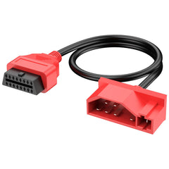 Autel 7pin OBD1 to OBD2 adapter connector close-up for Ford diagnostics.