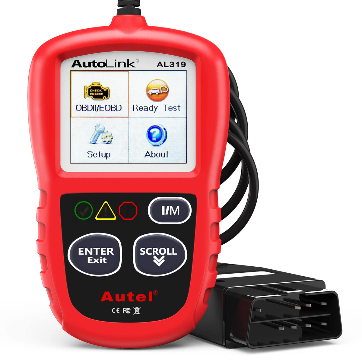 Autel AL319 DTC reading and clearing screen shows fault codes and status clearly.