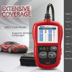 Autel AL319 handheld interface in hand for easy diagnostics