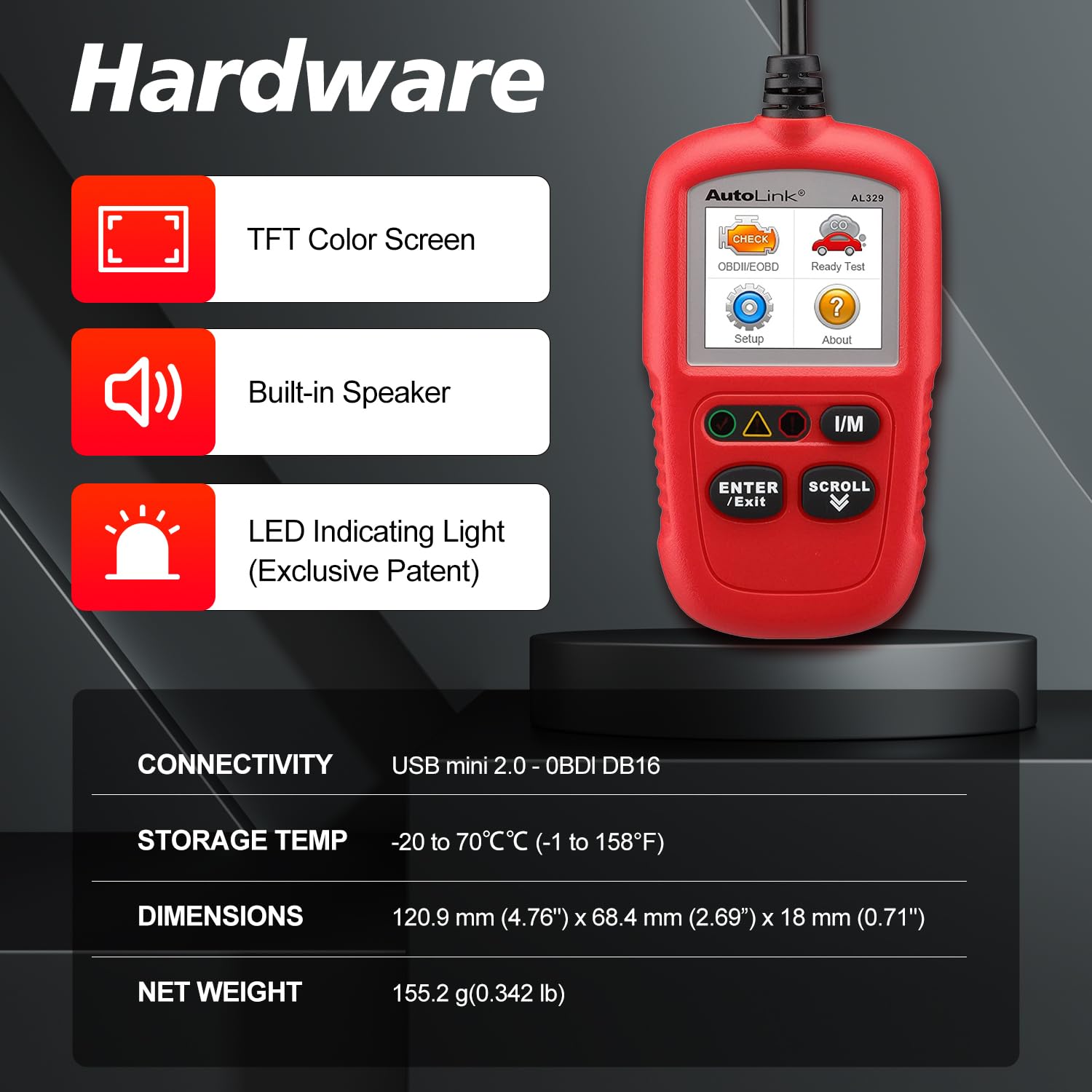 Autel AL329 CAN coverage ensures compatibility with many OBDII vehicles.