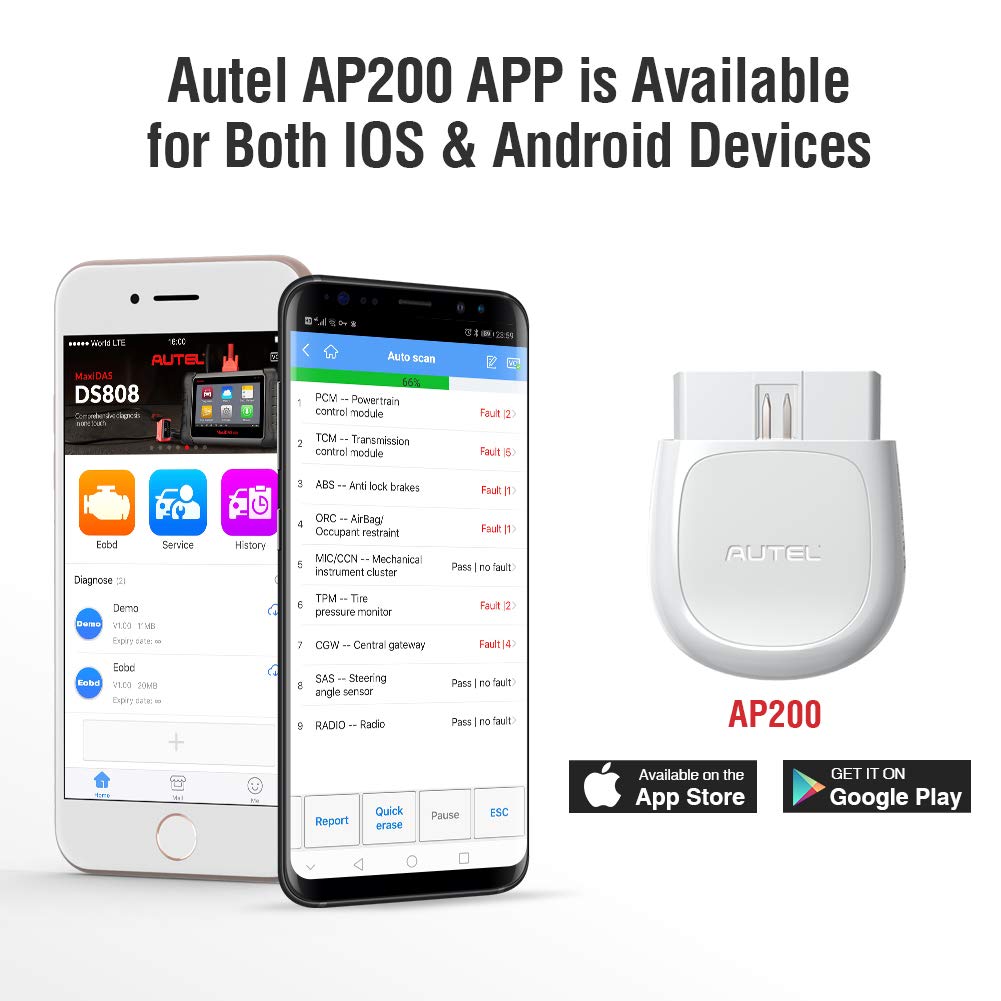 Autel AP200 performs a fast VIN scan for quick vehicle identification.