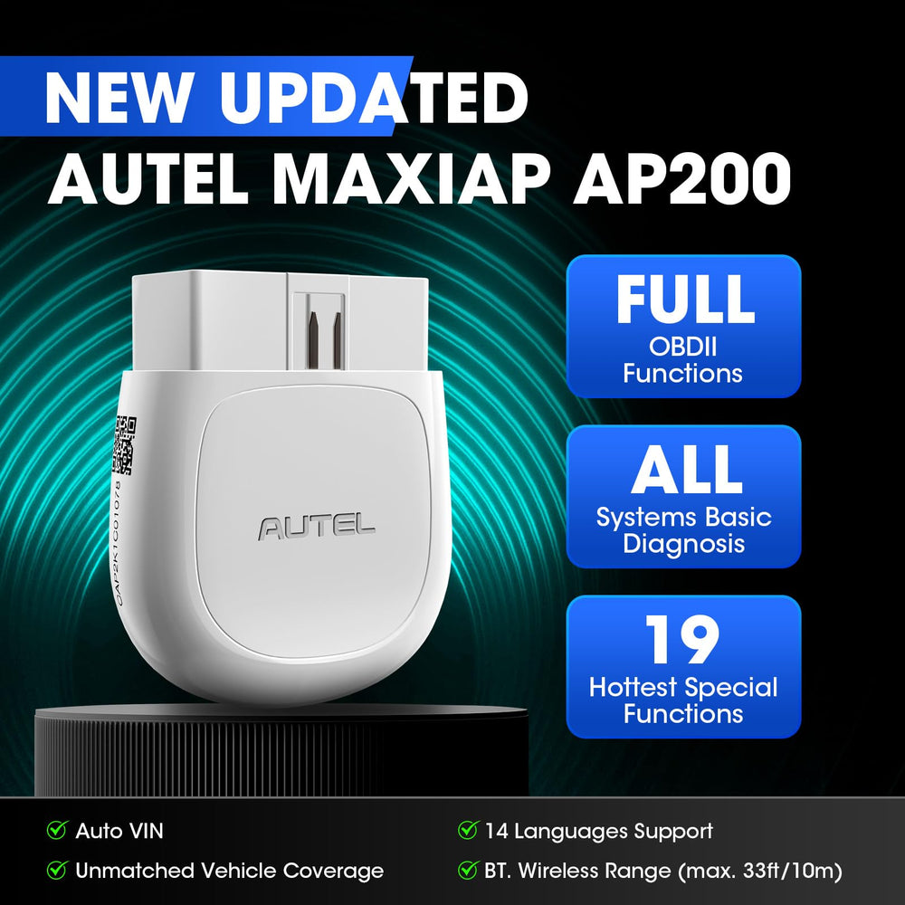 Wireless Bluetooth connection setup for Autel AP200 in a vehicle