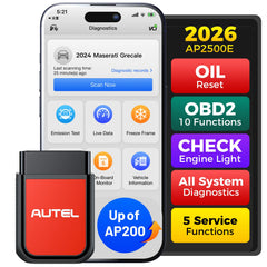 Autel AP2500E Bluetooth setup for quick diagnostics on the go.