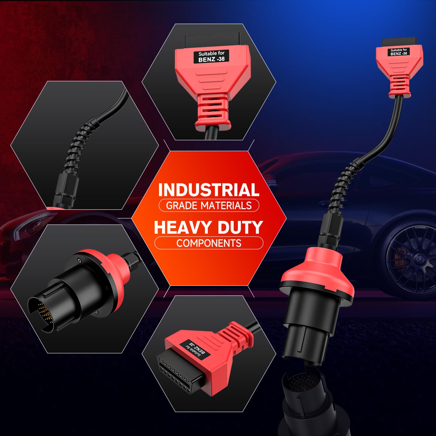 Autel keeps old Mercedes workflows feasible with the 38-to-16 pin adapter.