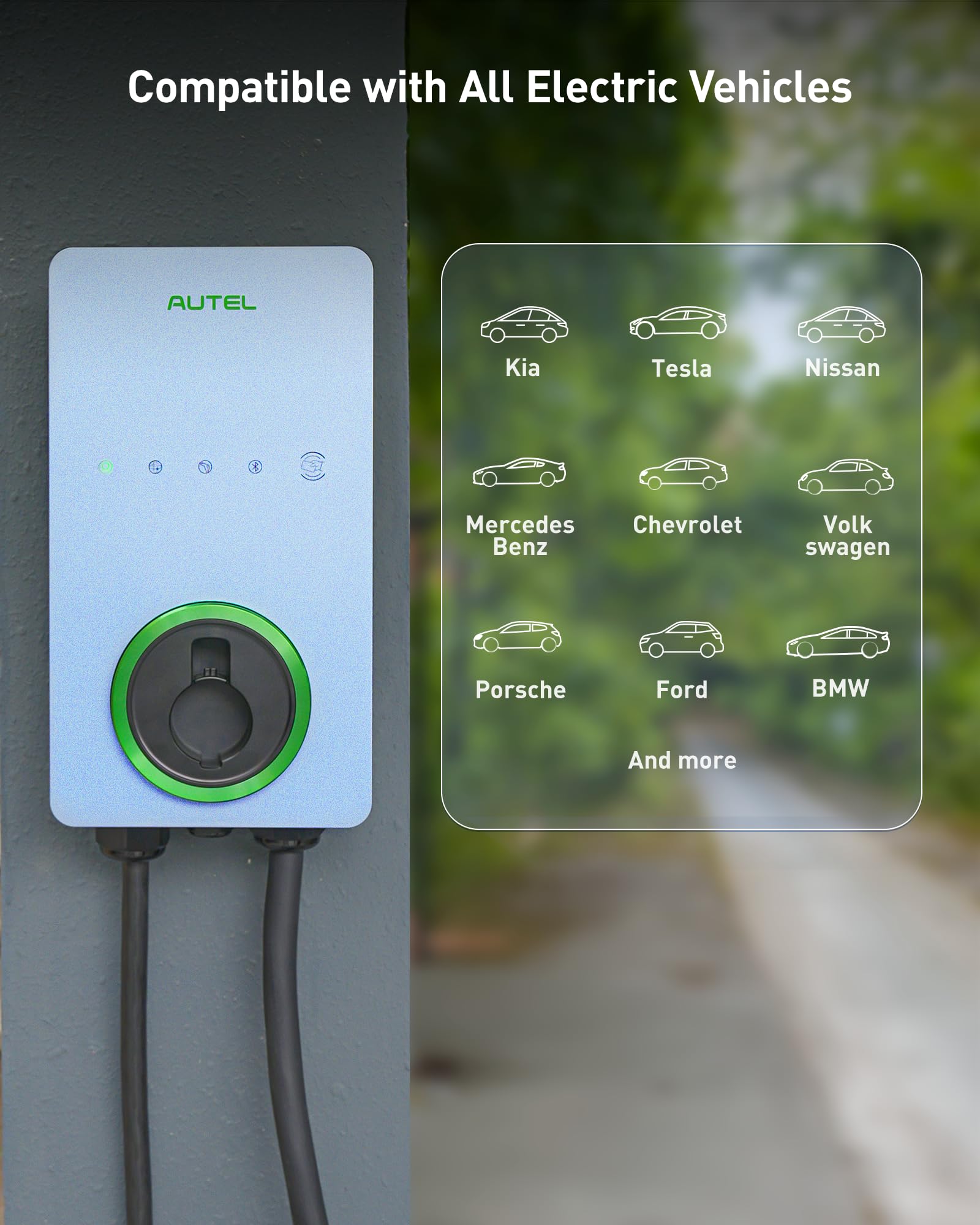 Autel EV charger app control for scheduling and monitoring.