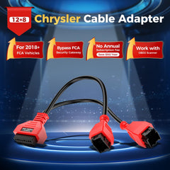 Gateway bypass setup shown for FCA vehicles with Autel cable