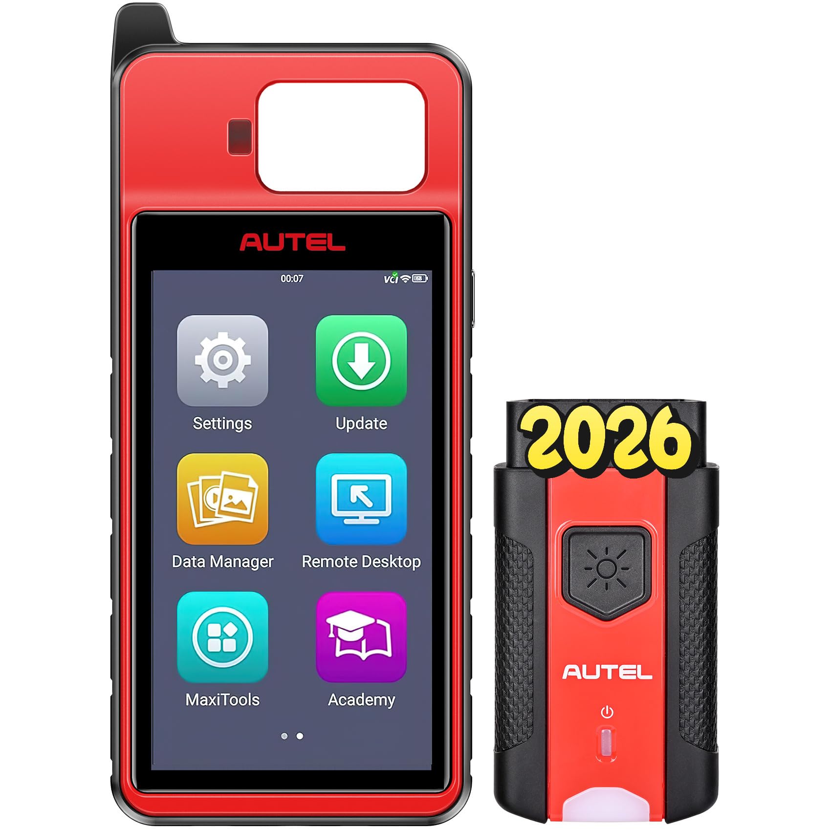 Autel Code Reader side view highlighting portable wireless Bluetooth connectivity