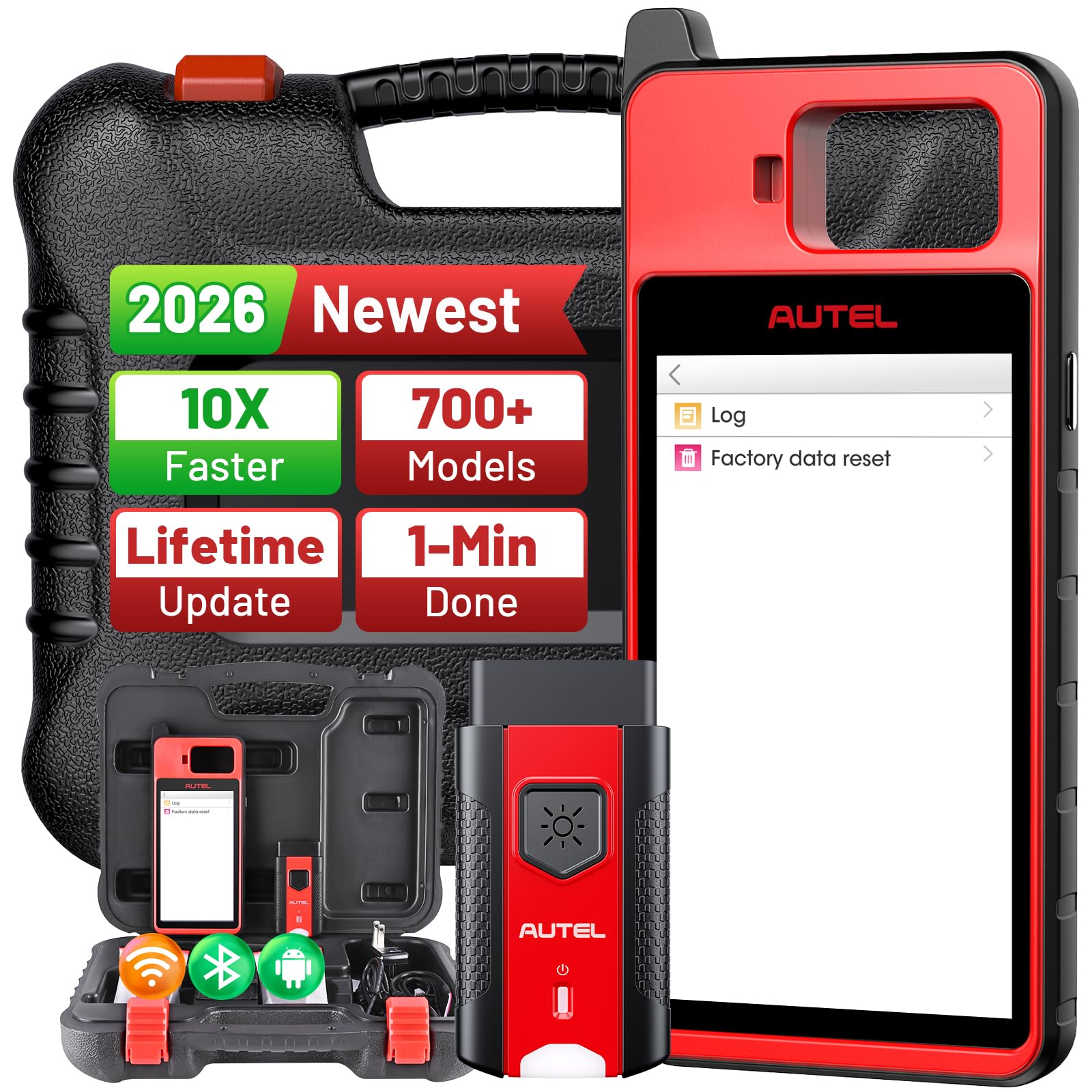 Autel KM100 diagnostic tool front view for quick vehicle checks