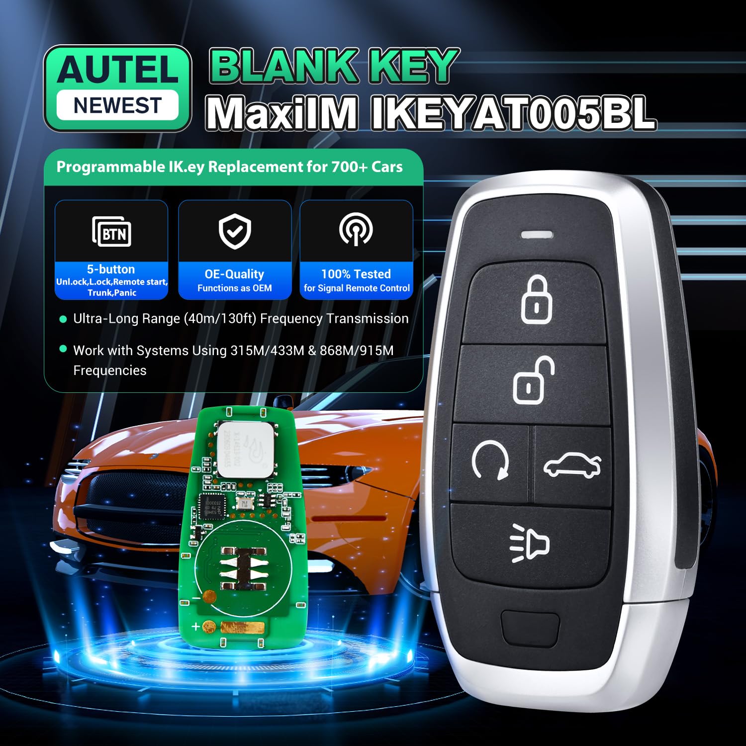 Autel MaxiIM blank key detail shows durable construction for daily use.