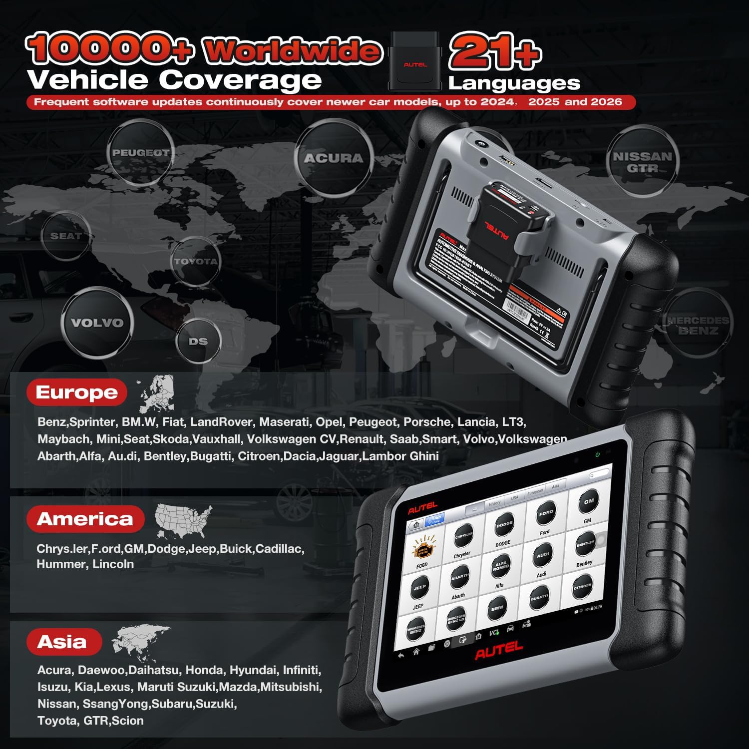 Autel MK808BT PRO FCA AutoAuth expands compatibility with FCA post-2017.