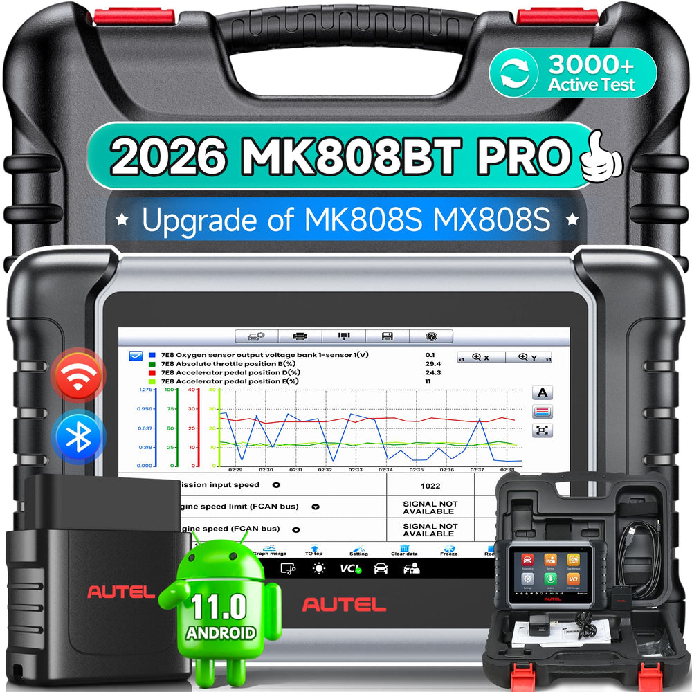 Autel MK808BT PRO front view for on-the-go vehicle diagnostics.
