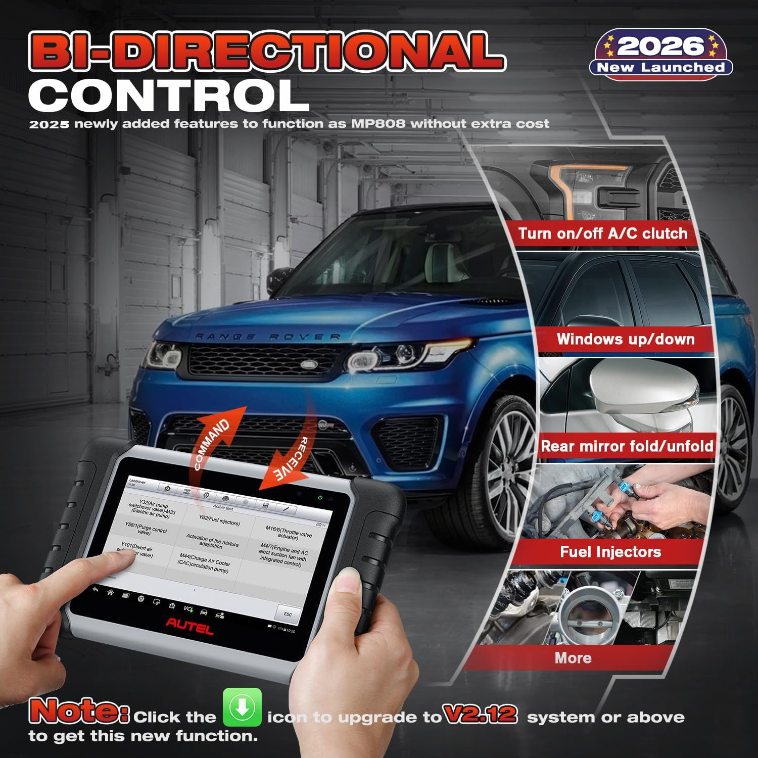 Autel MK808BT PRO broad coverage across 150+ makes and models for diagnostics.